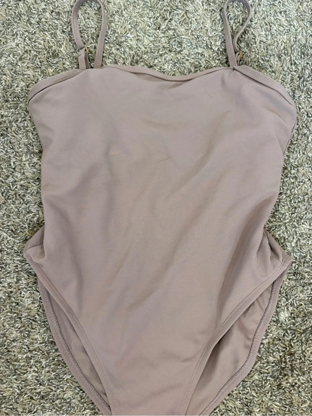 Wilo The Label Tan Brown‎ Strappy One Piece Swimsuit Size Small
